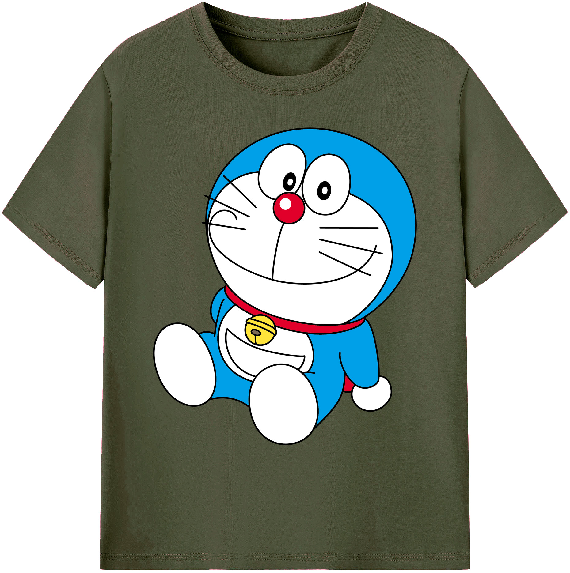 （画像用） ドラえもん Doraemon 綿100％ メンズ半袖Tシャツ｜肌触りやわらか＆通気性